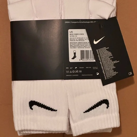 Nike Everyday Cotton Cushioned Crew Socks - White - Picture 5 of 5